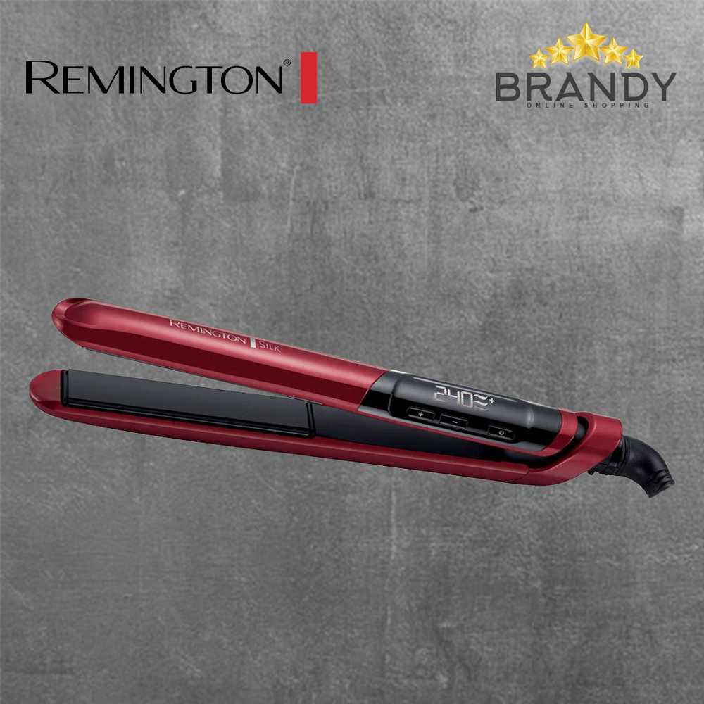 Remington S9600 Silk Hair Straightener 110mm Advanced Silk Ceramic Digital LCD Red