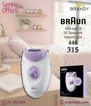 Braun Silk-épil 3 SE3-000 Epilator with SmartLight White/Purple