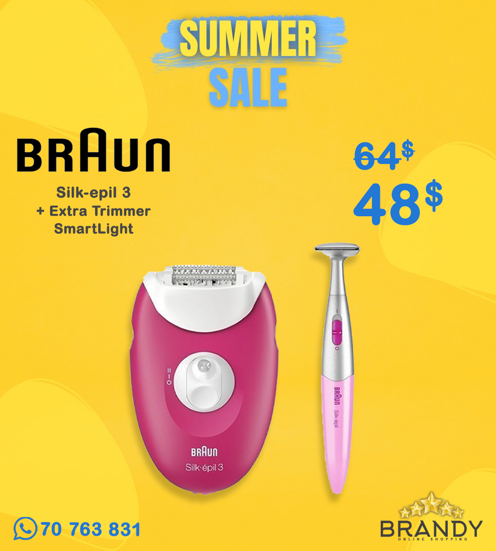 Braun Silk-épil 3 SE3-202 Epilator with Bikini Styler Raspberry
