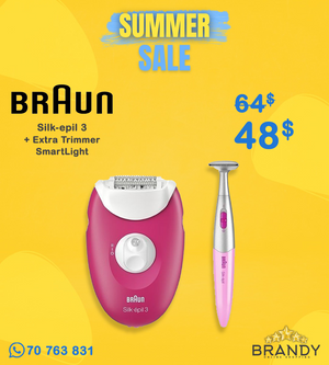 Braun Silk-épil 3 SE3420 Epilator with Bikini Styler Raspberry