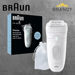 Braun Silk-épil 5 SE5-011 Epilator Wet & Dry - 28 MicroGrip Tweezers - 40 mins runtime