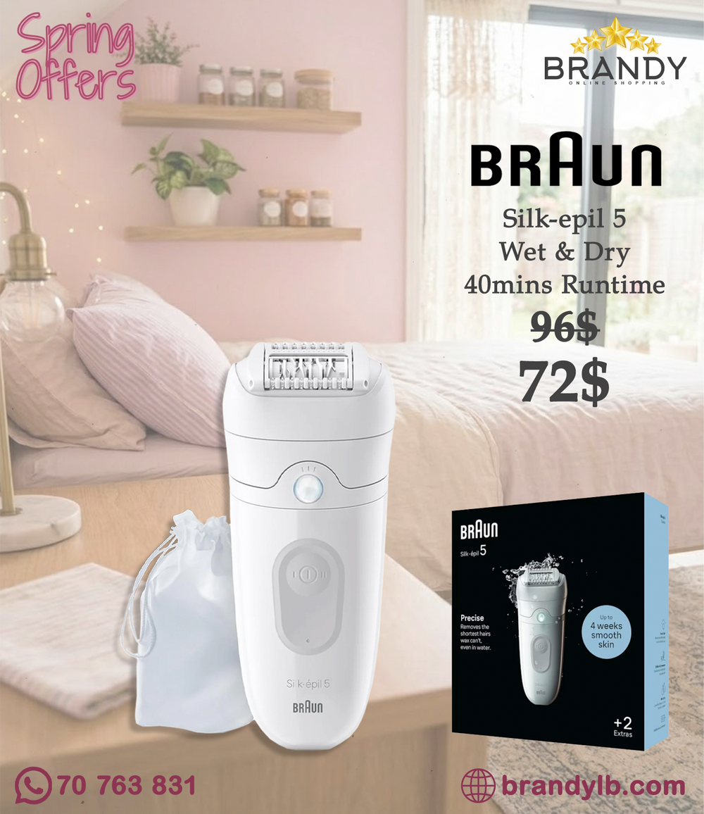 Braun Silk-épil 5 SE5-011 Epilator Wet & Dry 28 MicroGrip Tweezers 40 min