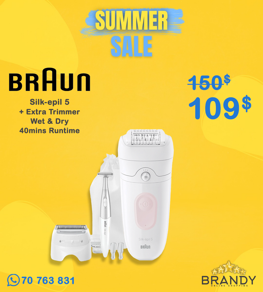 Braun Silk-épil 5 SE5-230 Epilator 28 MicroGrip Wet & Dry Soft Pink