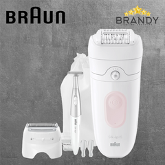 Braun Silk-épil 5 SE5-230 Epilator 28 MicroGrip Wet & Dry Soft Pink