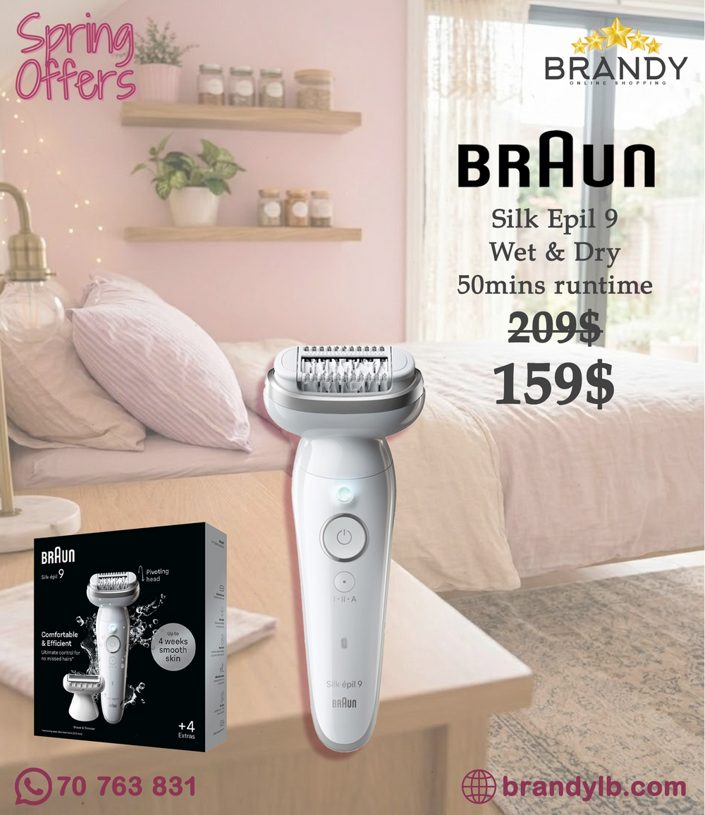 Braun Silk-épil 9 9-041 Epilator Wet & Dry Pivoting Head 50min