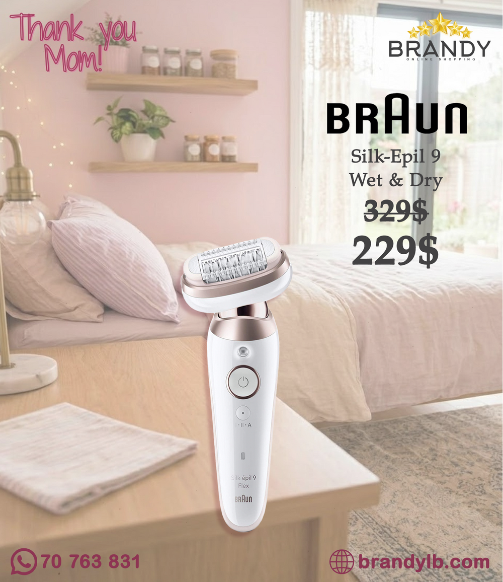 Braun Silk-épil 9 Flex 3D Epilator SES9-060 Wet & Dry 2-Speed White Rose
