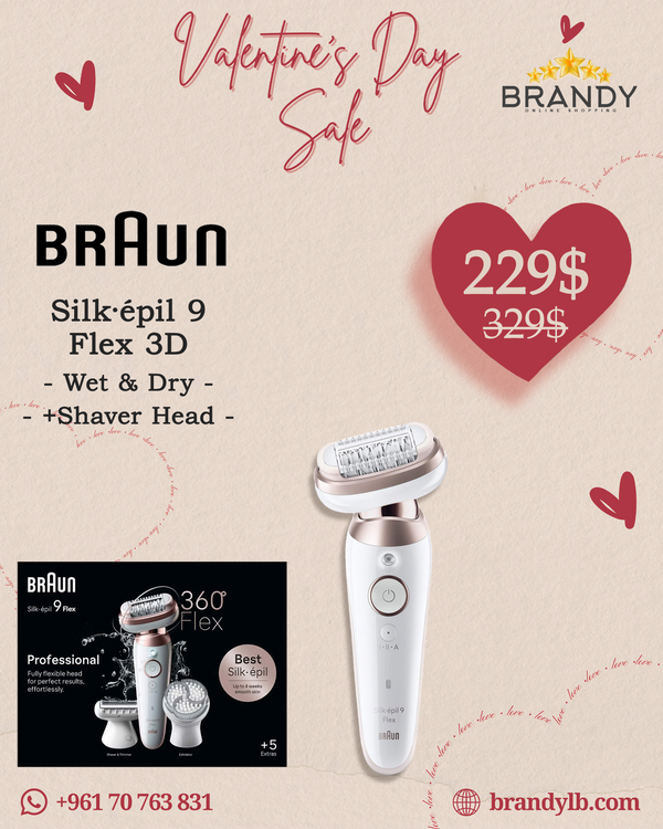 Silk-épil 9 Flex 3D Wet & Dry Epilator SES9-060