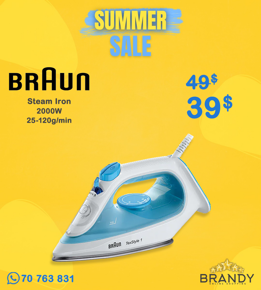 Braun TexStyle 1 SI1050BL Steam Iron 2000W SuperCeramic Blue
