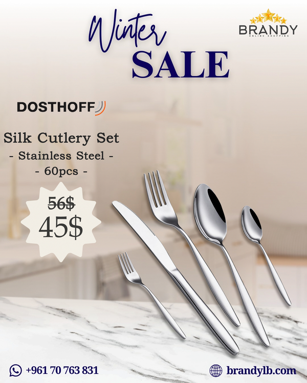 Silk Cutlery Set 60pcs Stainless Steel