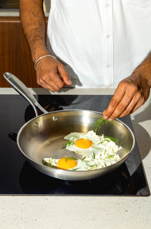 Pyrex Stainless Steel Frypan 18/10 - 2 Sizes