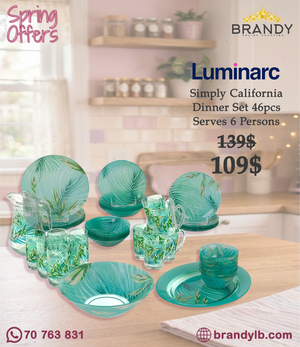 Luminarc Simply Crazifolia 46-Piece Dinner Set Q1820