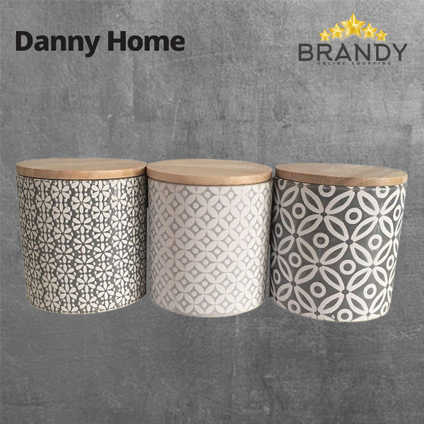 Danny Home Set 3 Porcelain Jars 10x12cm T06-24-1