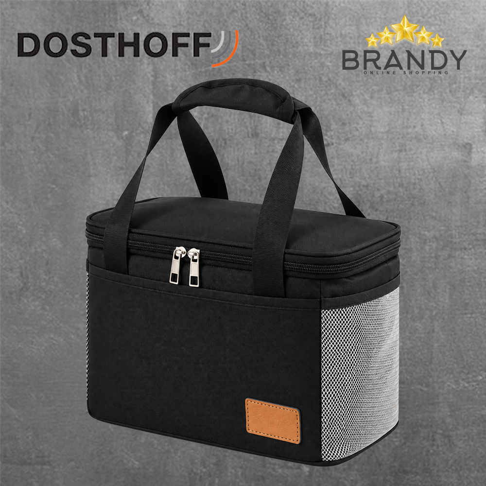Dosthoff Lunch Bag Insulated 25x18x15cm Black-Grey XFTG21