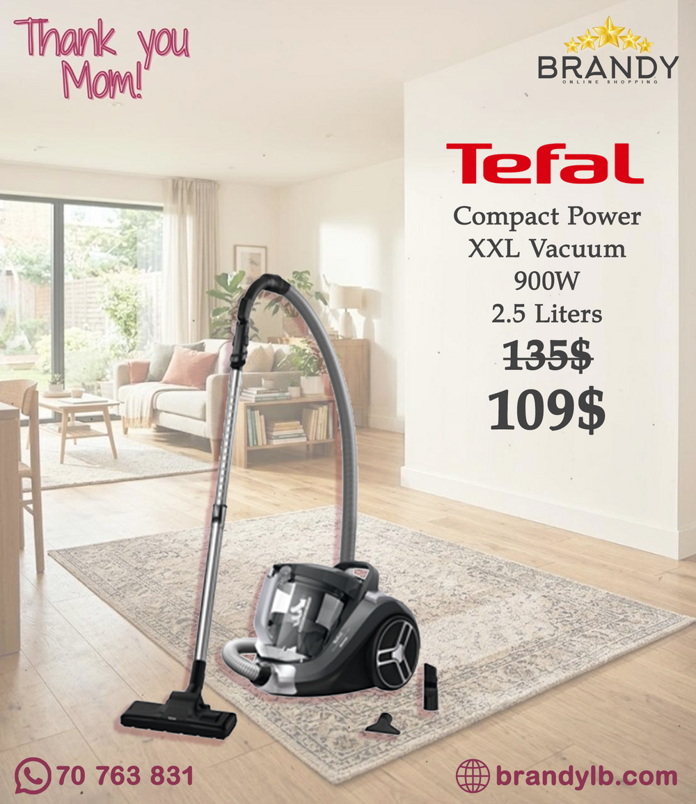 Tefal Compact Power XXL TW4B25 Bagless Vacuum Cleaner 2.5L Black/Grey