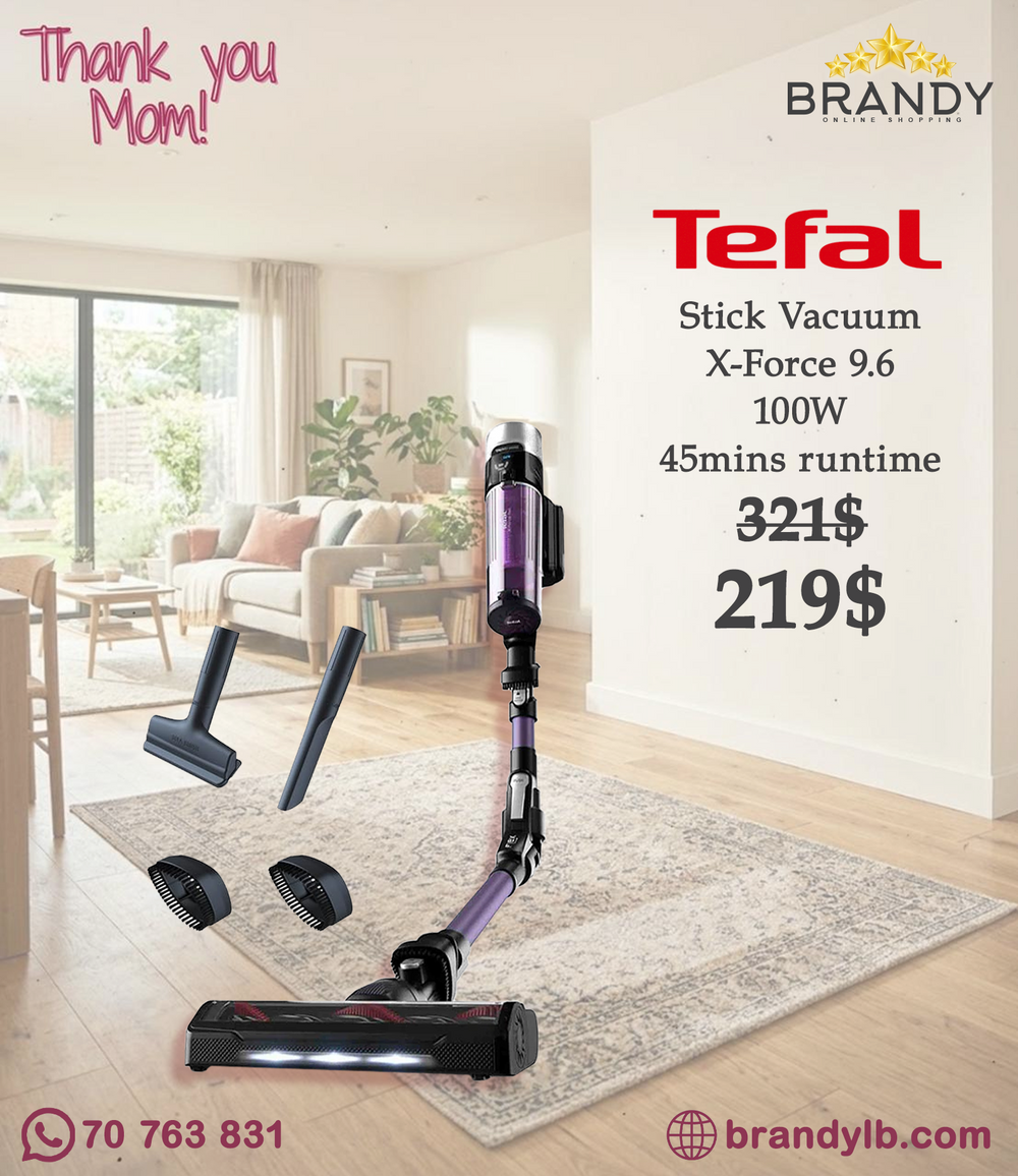Tefal X-Force Flex 9.60 Allergy Cordless Stick Vacuum 100 AW 45 min