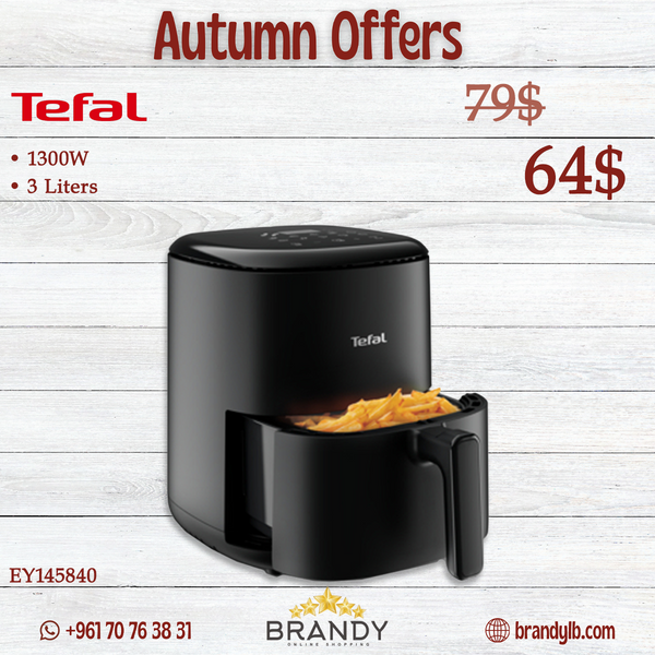 Easy Fry Compact Digital 3L Air Fryer with Touch Screen and 10 Programs