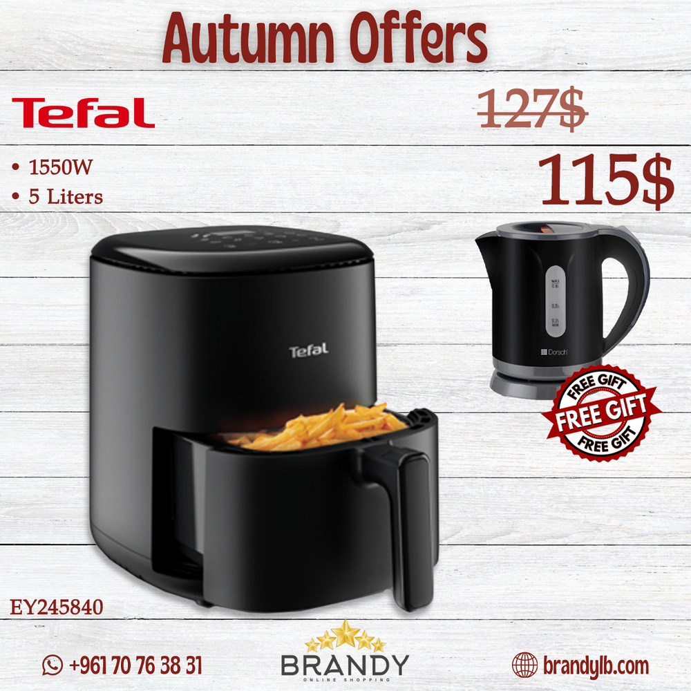 Easy Fry Max Digital 5L EY245840 + Gift Dorsch Electric Kettle