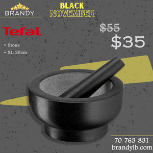 Stone Pestle & Mortar Granite Kitchen Grinder for Herbs and Spices 20cm