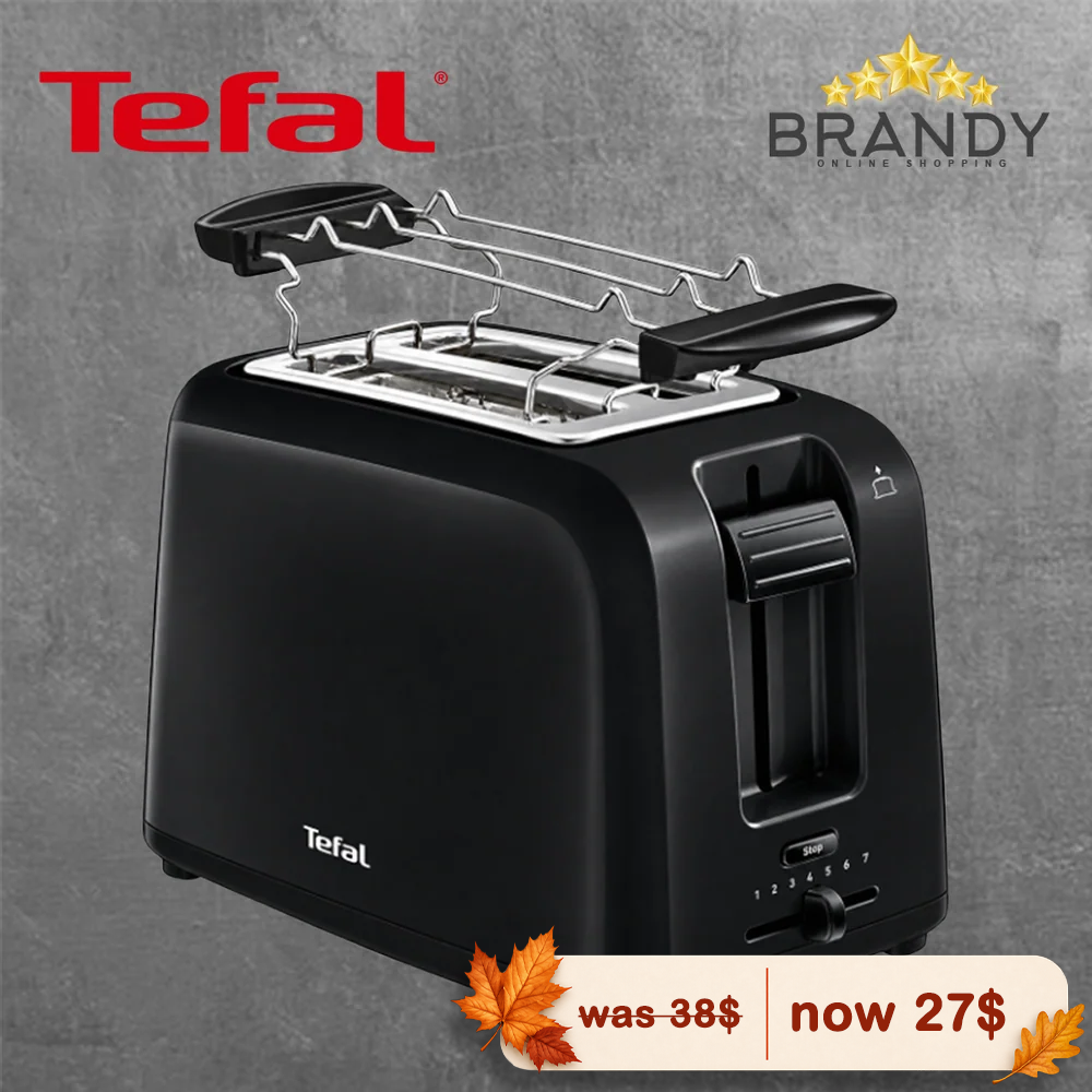 Tefal Toaster with Pastry Warming Rack Black TT1A2810