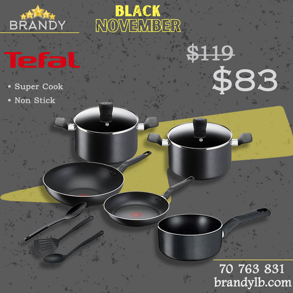 Super Cook Set 10pcs Titanium Non-Stick Cookware