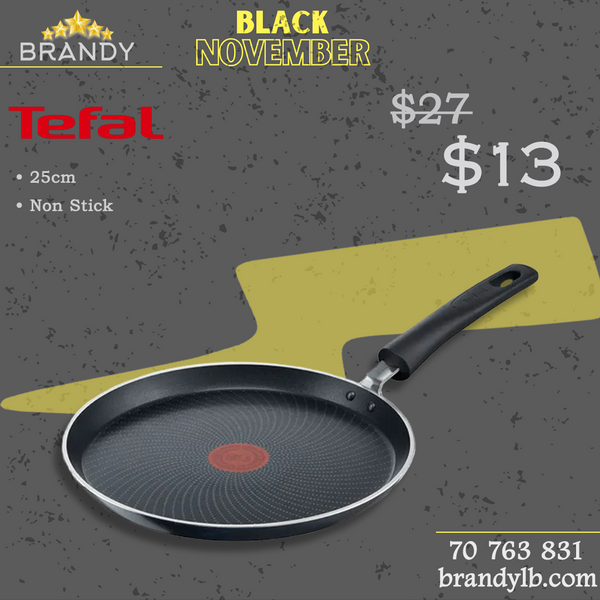 Total Crepe Pan 25cm Non-Stick Titanium Coating
