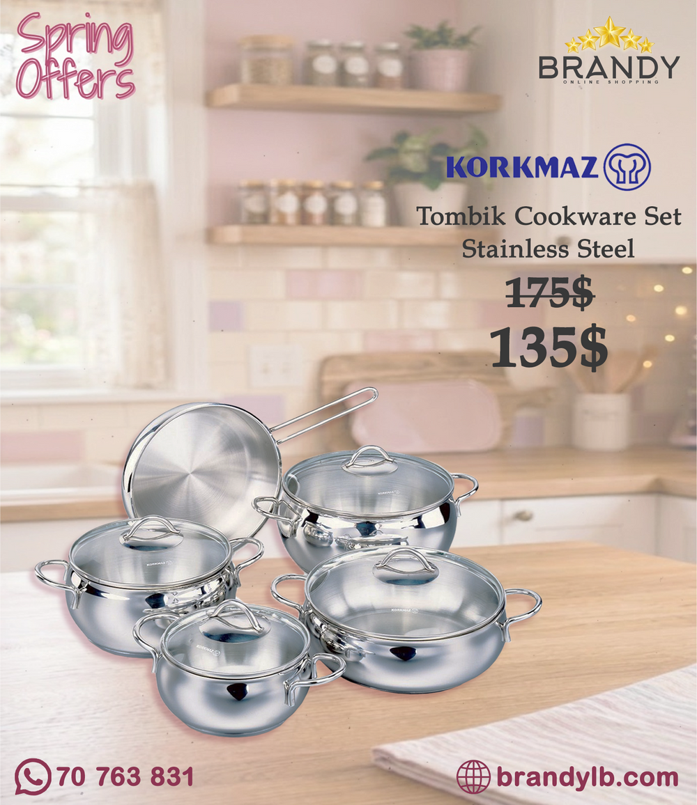 Korkmaz Tombik 9-Piece Stainless Steel Cookware Set A1800