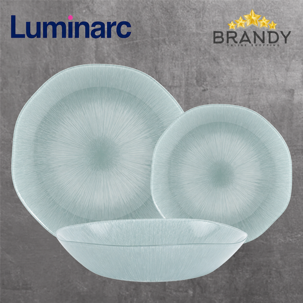 Luminarc Artasym Starmarble Sky Blue 18-Piece Opal Glass Dinner Set