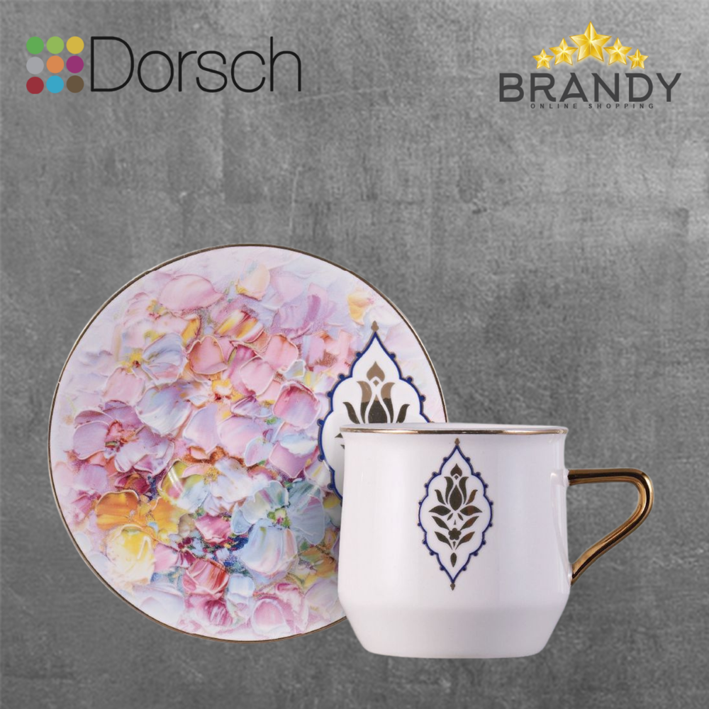 Dorsch Vintage Porcelain Coffee Cups Set 6-Piece-1