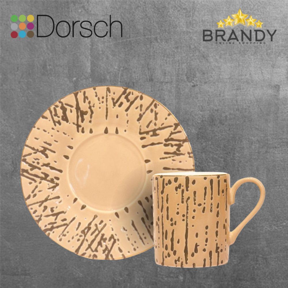 Dorsch Oak Peach Porcelain Coffee Cups Set 6pcs-1