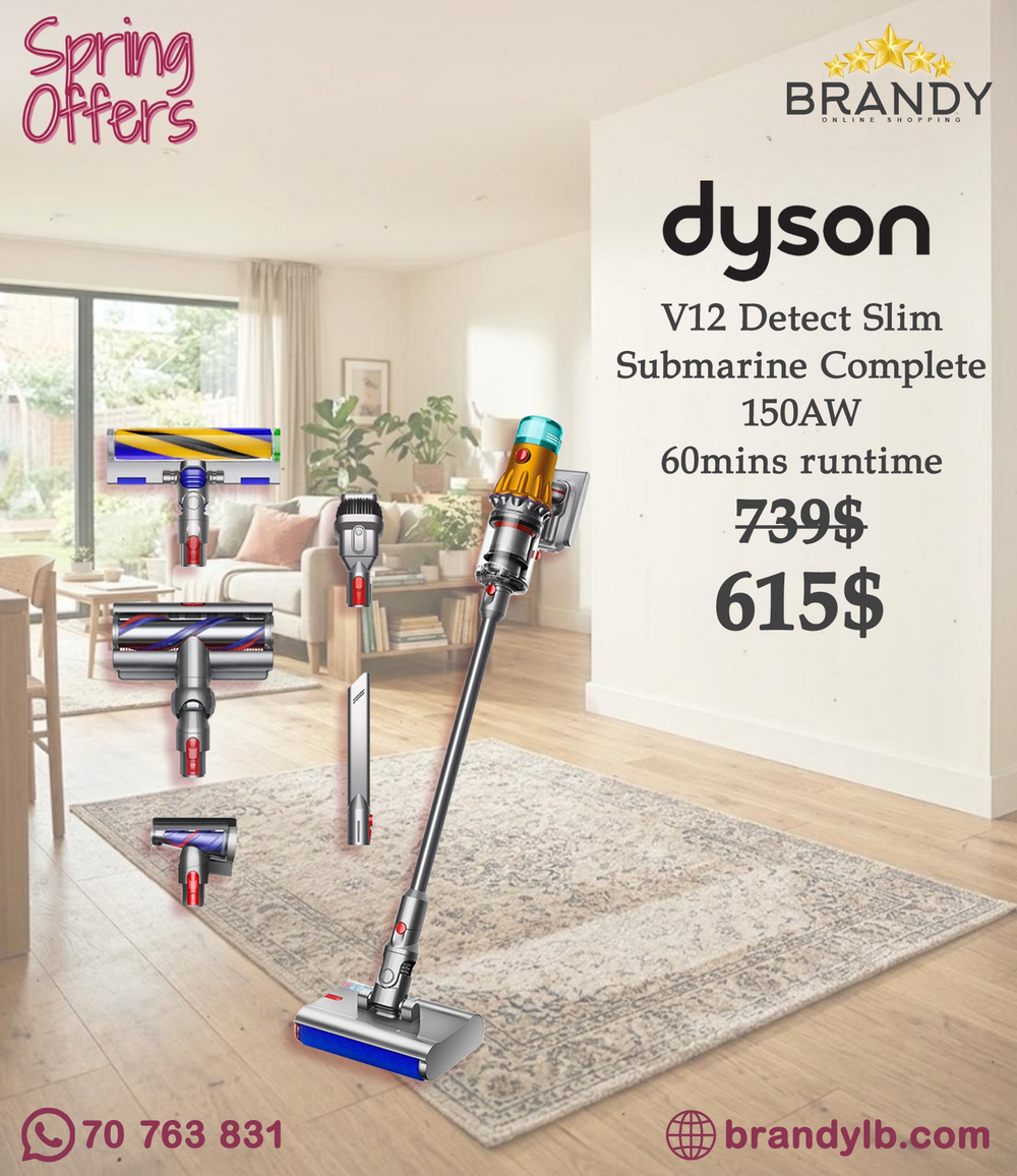 Dyson V12s Detect Slim Submarine Cordless Wet & Dry Vacuum Yellow Nickel
