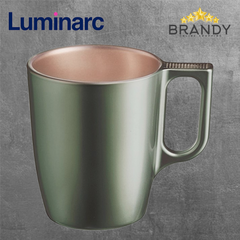 Luminarc Flashy Mug 25 cl Tempered Glass Green Leaf V2964