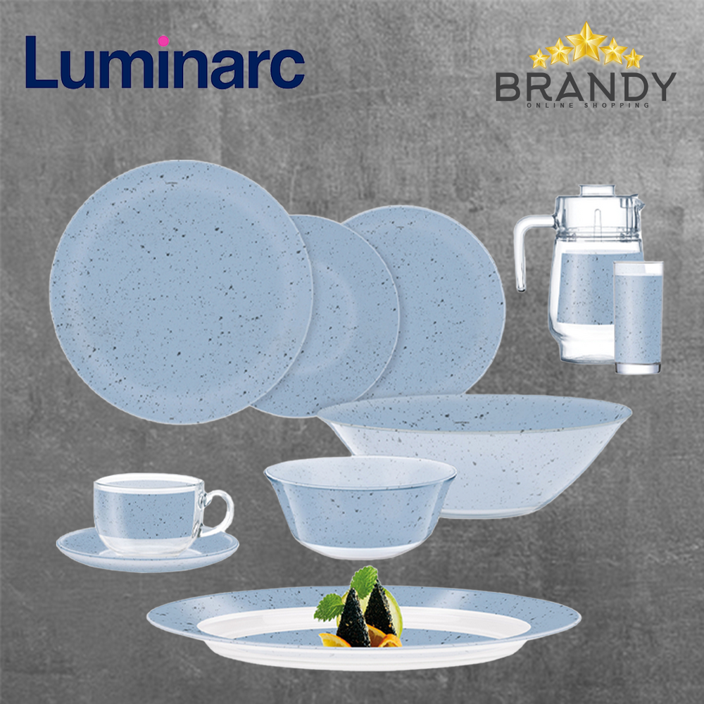 Luminarc Simply Ingmar Blue 46-Piece Dinner Set V4742