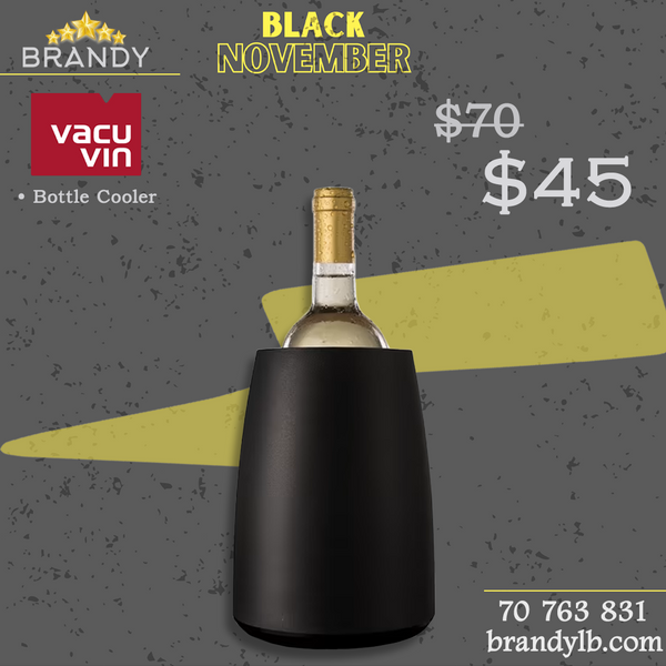 Iceless Wine Bucket Cooler Elegant Black