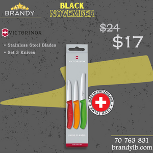 Victorinox Knife Set 3pcs - Stainless Steel Blades