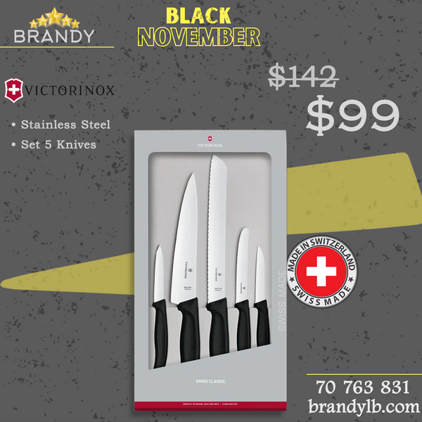 Knife Set 5pcs Stainless Steel Precision Kitchen Essentials