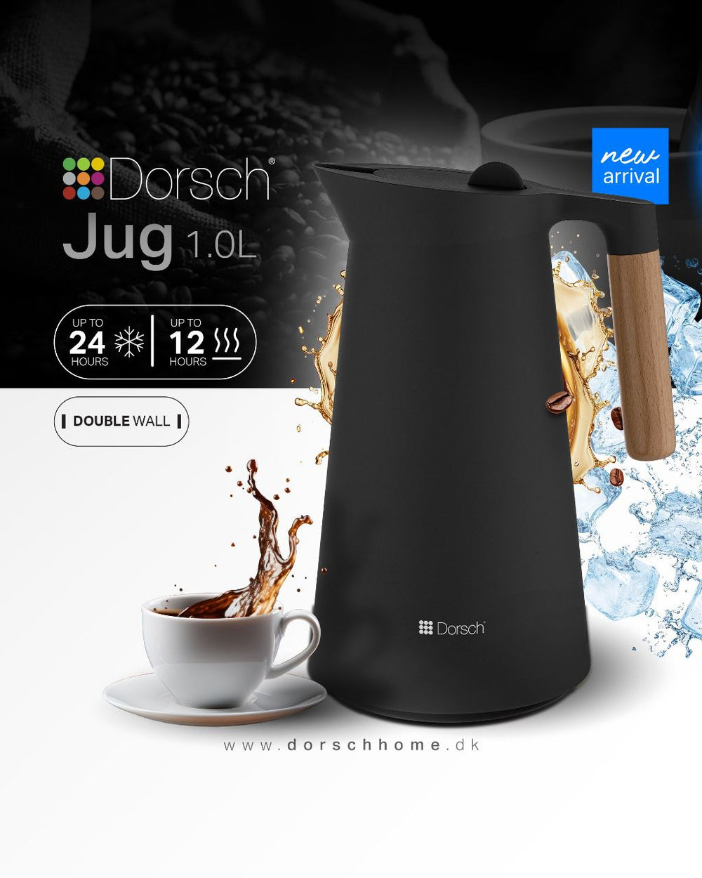 Black Jug 1L - Double Wall