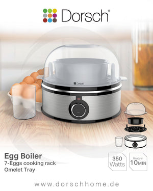 Dorsch DH-07905 Egg Boiler Up to 7 Eggs 350W Compact-2