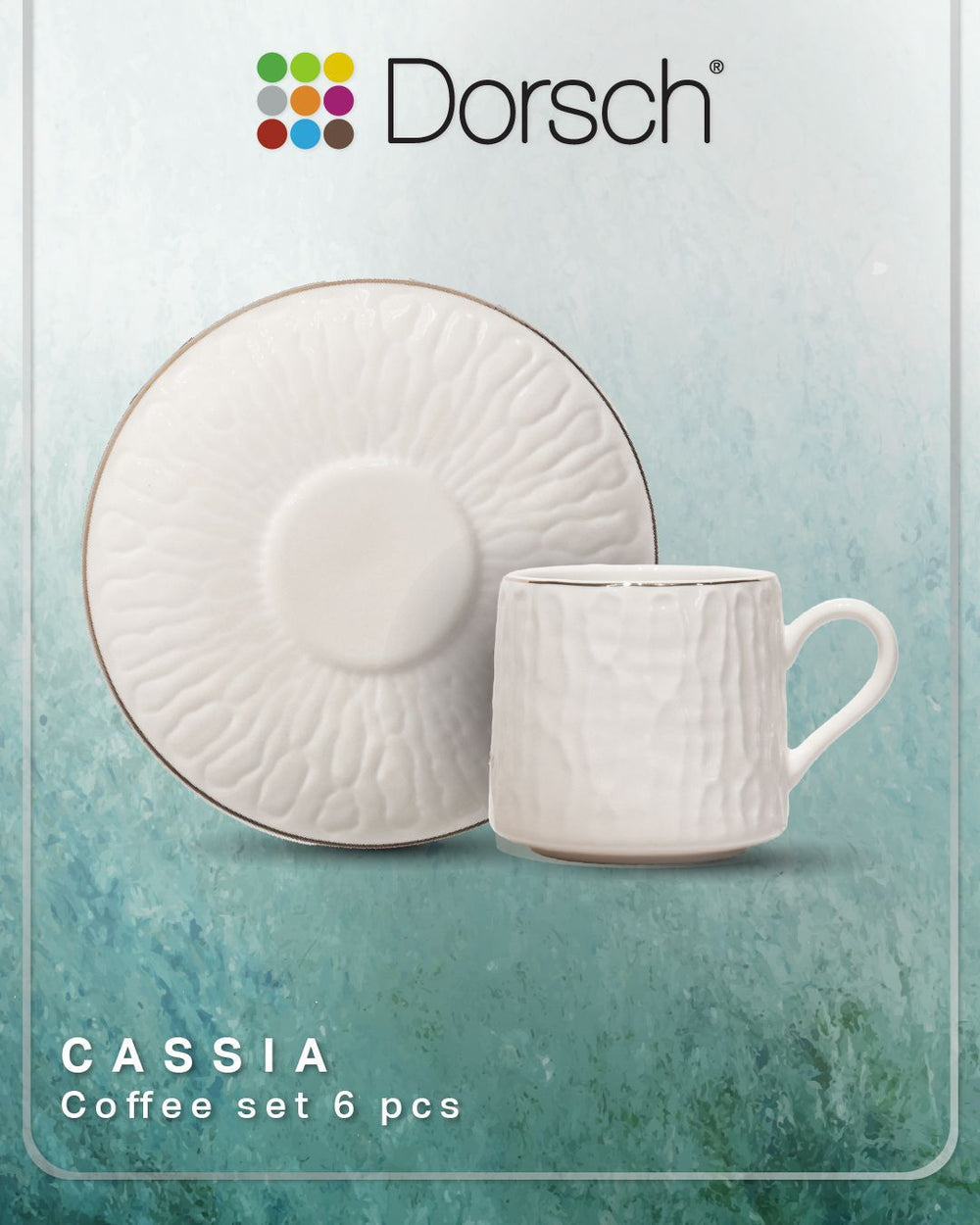 Dorsch Cassia Coffee Cups Set 6pcs Porcelain-1