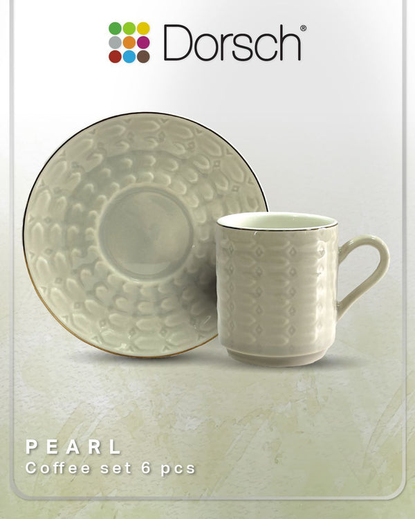 Dorsch Pearl Coffee Cups Set 6 pcs Porcelain-2