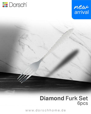 Diamond Dinner Forks Set 6pcs