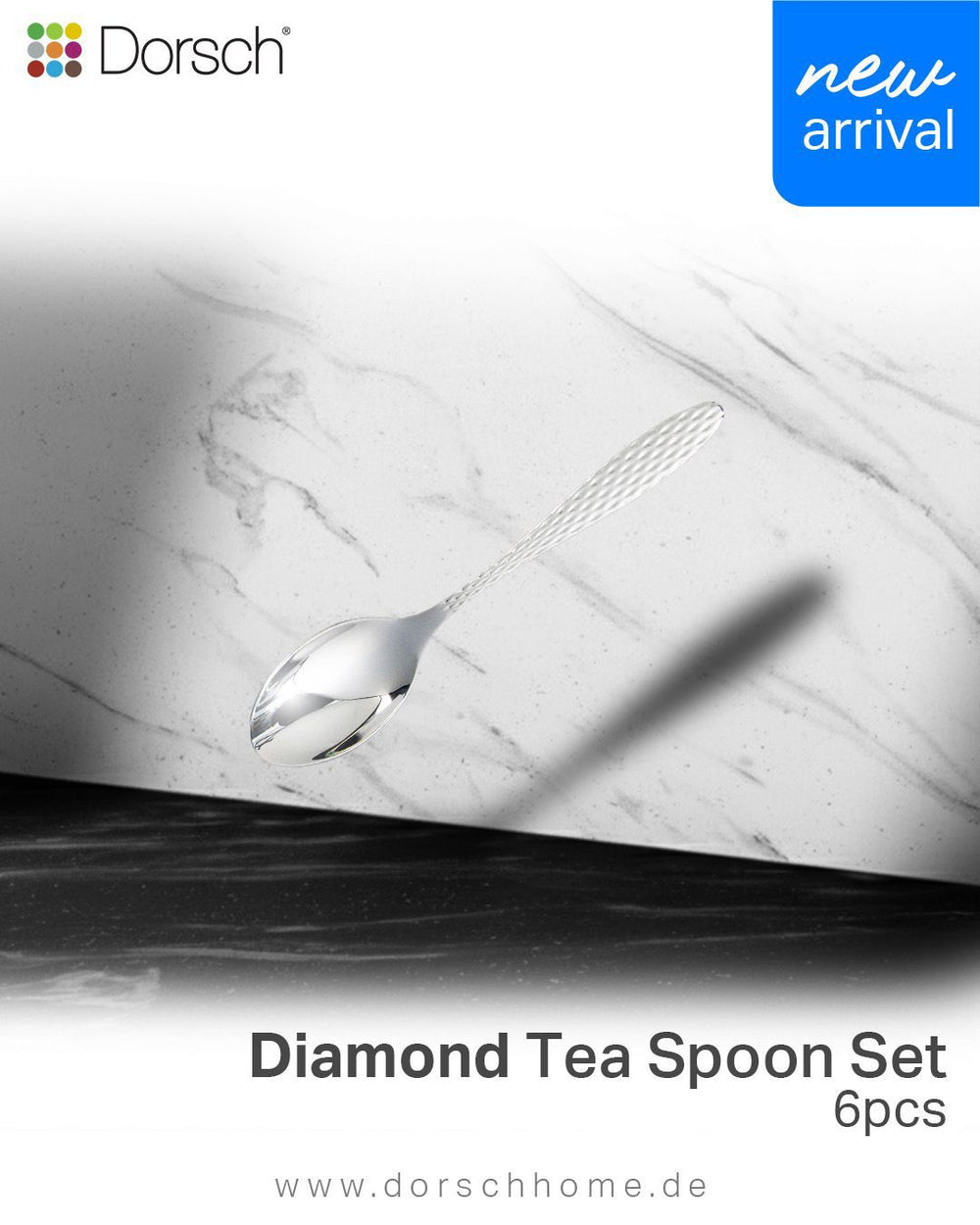 Diamond Tea Spoons Set 6pcs