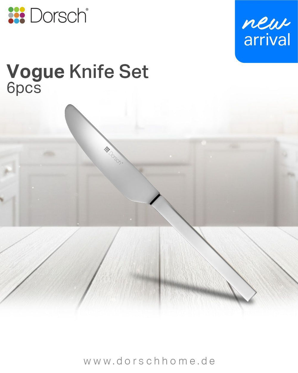 Vogue Dinner Knives Set 6pcs