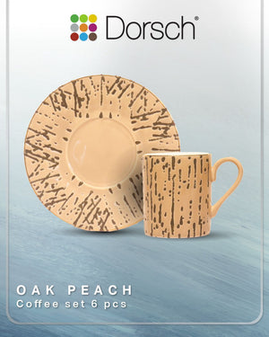 Dorsch Oak Peach Porcelain Coffee Cups Set 6pcs-2