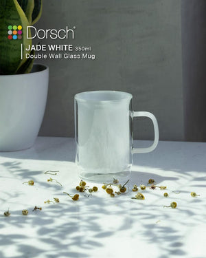 Dorsch Jade White Glass Mug 350ml - Double Glass