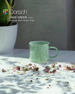 Dorsch Jade Green Glass Mug 240ml - Double Glass