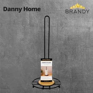 Danny Home Iron Tissue Holder with Bamboo Accent 13cm ZYB012-1