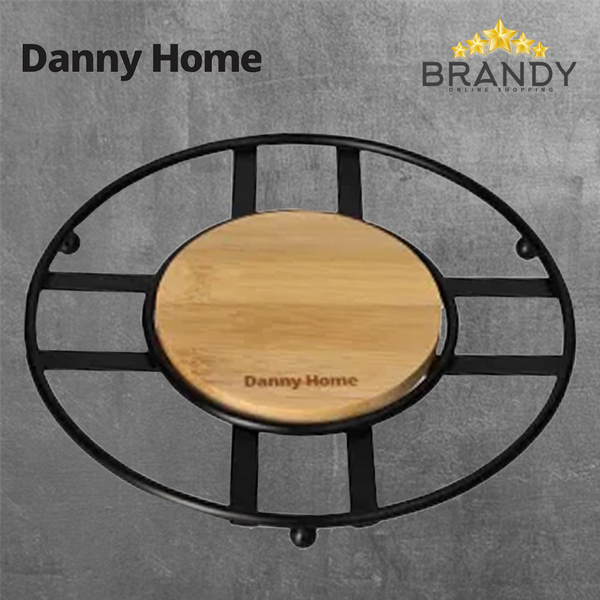 Danny Home Iron Trivet with Bamboo Accent 20cm ZYB018-1