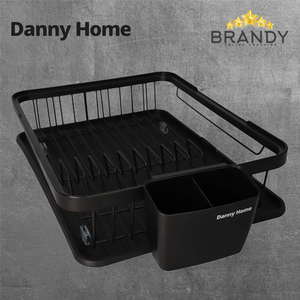 Danny Home Black Dish Rack 49.5x31.5x11.2cm ZYB154-1