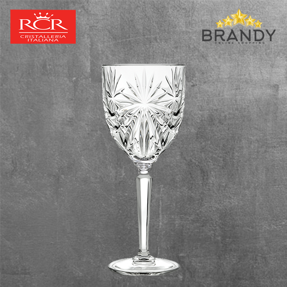 Oasis Wine Glasses Set 6pcs, Crystal Glass, Made in Italy