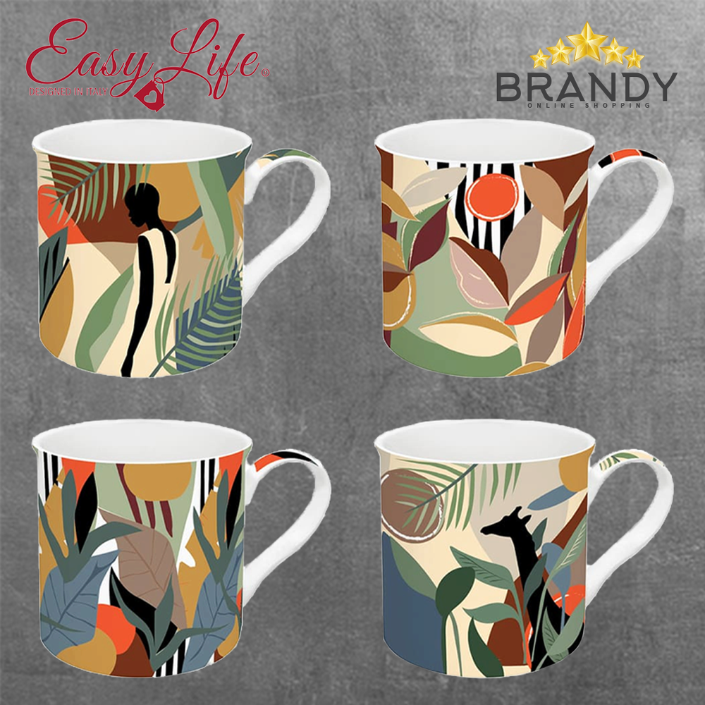 Kilimanjaro Mugs Set 4pcs, Porcelain, 300ml